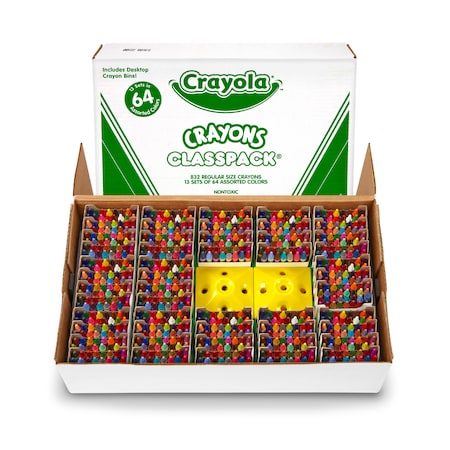 Crayola® Crayon Classpack®, Reg Size, 64 Colors, PK832